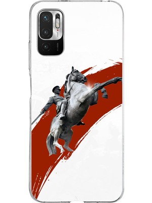 TechTree Redmi Note 10 5g Uyumlu Şaha Kalkmış At Detaylı Atatürk  Baskılı Silikon Kılıf