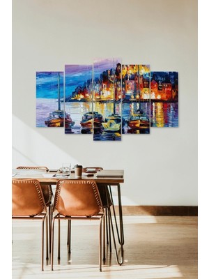 Mbb E-Ticaret Deniz Manzarası 5 Parçalı Mdf Tablo