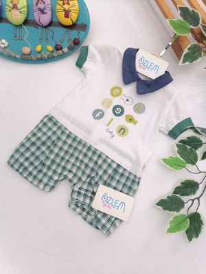 Elefin Baby Pötikareli Clup Yaka Bebek Tulum 3-6  Ay