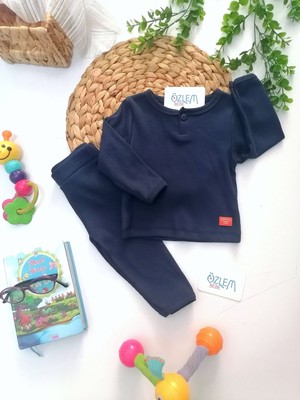 Genel Lacivert Ribana 2'li Takım Lacivert - 12-18 Ay