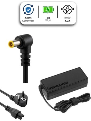 19.5V 4.7A 6.5 * 4.4mm 90W Sony Için Laptop Adaptör