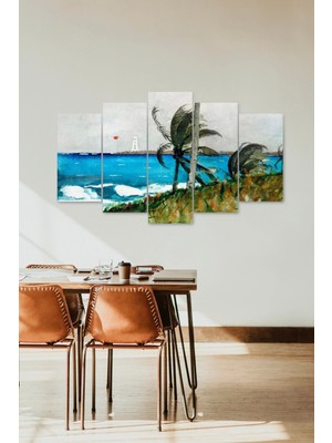 Mbb E-Ticaret Deniz Manzarası 5 Parçalı Mdf Tablo