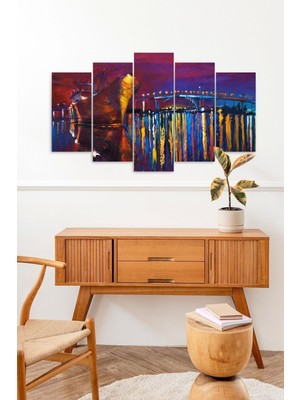 Mbb E-Ticaret Deniz Manzarası 5 Parçalı Mdf Tablo