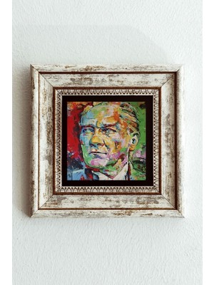 Mbb E-Ticaret Atatürk Çerçeveli Taş Tablo , Çerçeveli Taş Duvar DEKORU-ENKCRCVTBL-00173