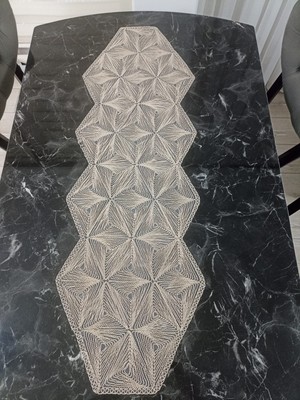 Lavanderi Fransız Dantelli Tek Parça Runner, Masa&sehpa Örtüsü, Çeyizlik Runner