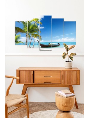 Mbb E-Ticaret Deniz Manzarası 5 Parçalı Mdf Tablo