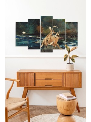 Mbb E-Ticaret Deniz Manzarası 5 Parçalı Mdf Tablo