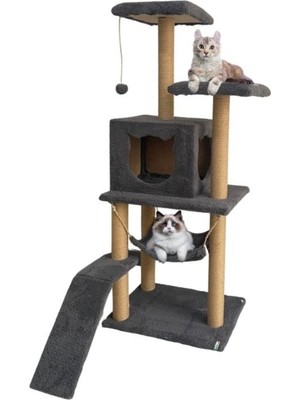 Feyza Design Renkli Kedi Tırmalama ve Oyun Evi, Eğlenceli ve Rahat Alan