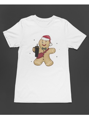 Bumeta Kurabiye Gingerbread Noel Yılbaşı Unisex Tişört T-Shirt