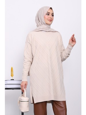 İmaj Butik Taş Soğuk İplik Merserize Triko Tunik