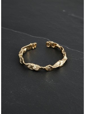 Toka Delisi Gold El Yapımı Özel Tasarım Kelepçe Bileklik