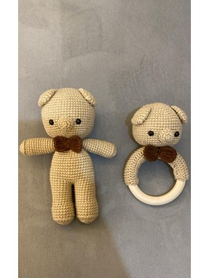 Hartopia Amigurumi Ayıcık Çıngırak – Doğal Pamuk El Yapımı