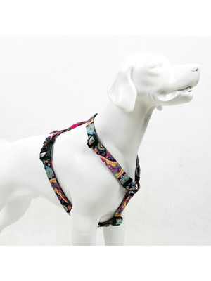 TailPetz Paısley H-Tipi Göğüs Tasması Ayarlanabilir, Konforlu ve Dayanıklı Desenli Köpek Tasması