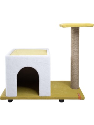 Feyza Design Renkli ve Konforlu Kedi Evi, Tırmalama ve Yatak Özellikli Tasarım