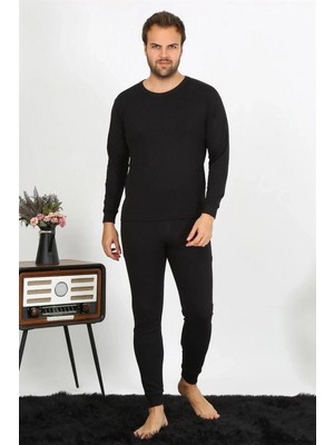 Marsilyan- Erkek Termal Kışlık Alt Üst Içlik Takım Siyah