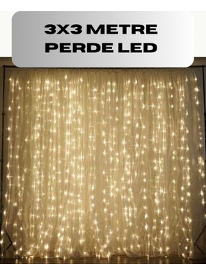 Zero Land Drnds 3x3 Perde LED Işık Şelale Model Özel Gün Dekoratif Aydınlatma