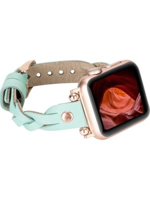 Mercansa Apple Watch Uyumlu Deri Kordon Wanda 38-40-41MM Rt Brn7