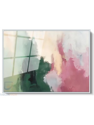 Tablonhazır Çerçeveli Yatay Cam Tablo Salon Duvar Tablosu Yatay Cam Soyutrenksanati4 Ofis Tablosu