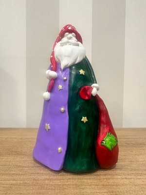 İki Cadı Tasarım Renkli Hediye Torbalı Noel Baba