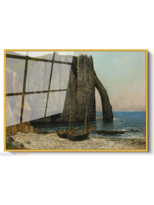 Tablonhazır Çerçeveli Yatay Cam Tablo Salon Duvar Tablosu Yatay Cam DOGAMANZARASI12 Ofis Tablosu