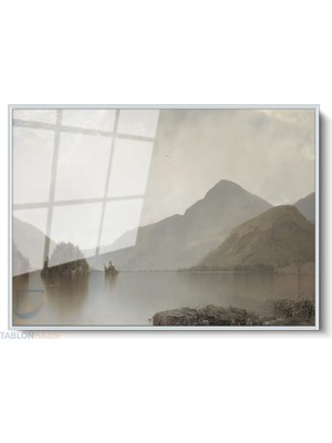 Tablonhazır Çerçeveli Yatay Cam Tablo Salon Duvar Tablosu Yatay Cam Vintagedaggolmanzarasi2 Ofis Tablosu