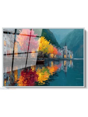 Tablonhazır Çerçeveli Yatay Cam Tablo Salon Duvar Tablosu Yatay Cam Doganinrenkleri3 Ofis Tablosu
