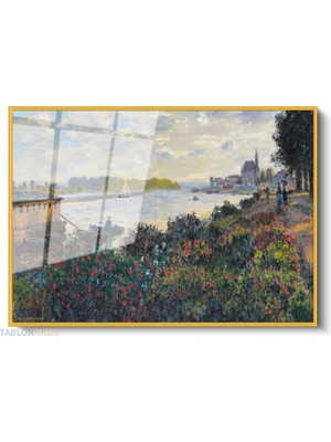 Tablonhazır Çerçeveli Yatay Cam Tablo Salon Duvar Tablosu Yatay Cam Vintagemanzara3 Ofis Tablosu