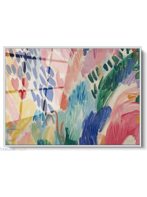 Tablonhazır Çerçeveli Yatay Cam Tablo Salon Duvar Tablosu Yatay Cam Renksoleni4 Yeni Ev Hediyesi Ofis Tablosu