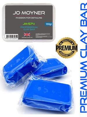 Jo Moyner Clay Bar Kil Hamuru Medium Blue 3x50 gr Boya Metal Cam Orta Yüzey Temizleme Kiti Kokusuz Premium Kalite