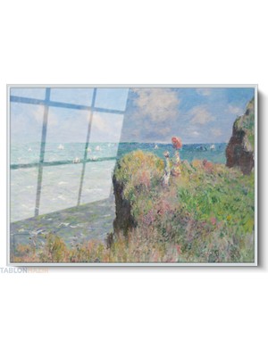 Tablonhazır Çerçeveli Yatay Cam Tablo Salon Duvar Tablosu Yatay Cam Vintageucurummanzarası Ofis Tablosu