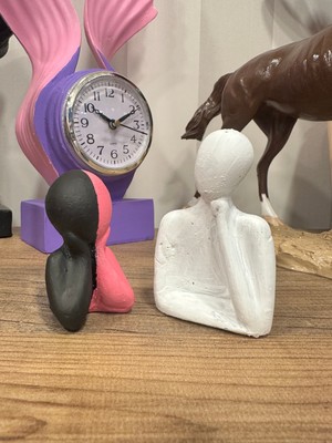 İki Cadı Tasarım Soyut Dekoratif Ikili Renkli Dekoratif Obje