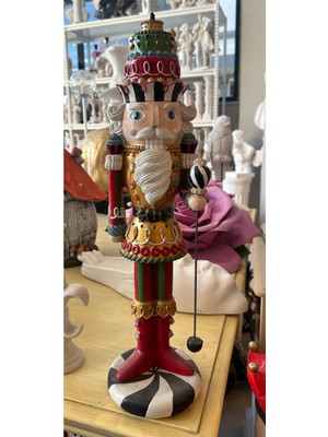 İki Cadı Tasarım Kurşun Asker Şekerci Pasta Desenli Dev Boy Dekoratif Obje