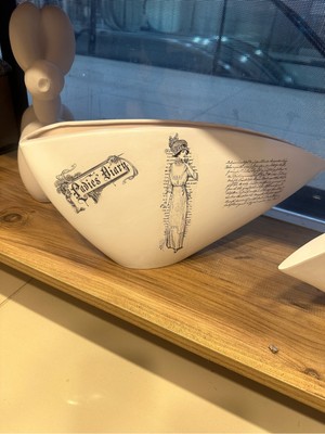 İki Cadı Tasarım Modern Kanat Form Seramik Vazo 40CMX19CM
