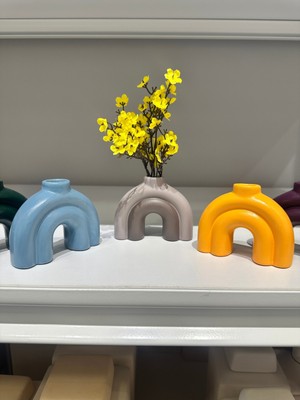 İki Cadı Tasarım Modern Iskandinav Üçlü Seramik Vazo, Dekoratif Obje