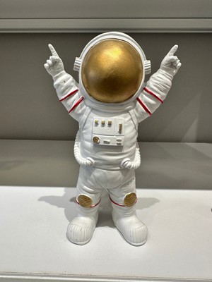 İki Cadı Tasarım Astronot Midi Masaüstü Polyester Dekoratif Obje, Biblo