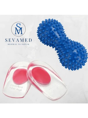 Rahatlatıcı Silikon Topuk Pedi ve Ayak Masaj Aleti Seti