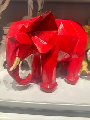 İki Cadı Tasarım Kübik Fil Polyester Obje - Heykel, Biblo, Obje, Dekoratif Objeler , Şık Sunumlar