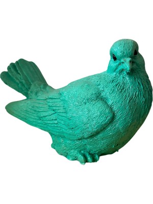 İki Cadı Tasarım Yeşil Güvercin Gerçek Boyut Obje
