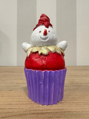İki Cadı Tasarım Cupcake Kardan Adam Polyester Obje