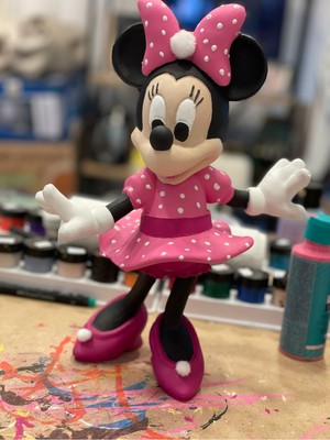 İki Cadı Tasarım Miki Fare Minnie Mouse Hediyelik Dekoratif Obje Biblo Heykel