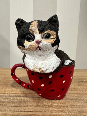 İki Cadı Tasarım Fincandaki Kedi, Dekoratif Tasarım Obje, Kedi Biblosu