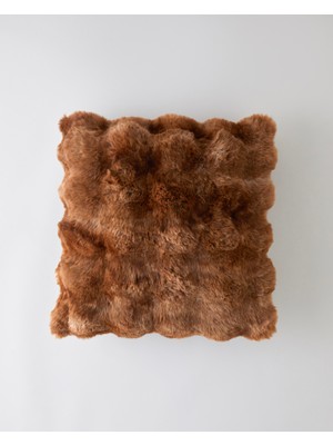 English Home Terra Pelüş Kırlent Kılıfı 45x45 cm Kahve