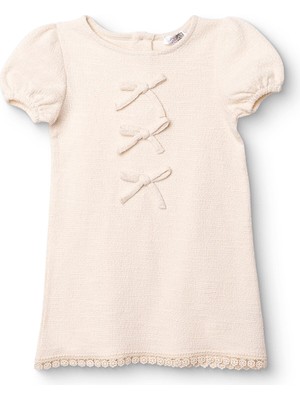 Hellobaby Kız Bebek Pastel Dreams Elbise Jakar Dokuma Bisiklet Yaka Kısa Kol