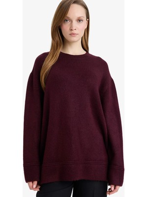 DeFacto Loose Fit Bisiklet Yaka Triko Kazak Tunik G7239AX25CW