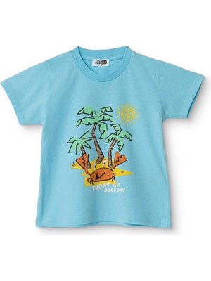 Hellobaby Hellobaby Erkek Bebek Tshirt Taşıtlar Bisiklet Yaka Kısa Kol