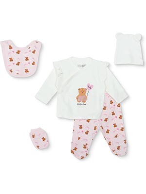 Hellobaby Hellobaby, Kız, 5li Kutulu Hastane Çıkışı, Hayvan Baskılı, Çıtçıtlı, Zarf Yaka, Uzun, Uzun Kol