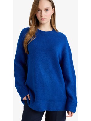 DeFacto Loose Fit Bisiklet Yaka Triko Kazak Tunik G7239AX25CW