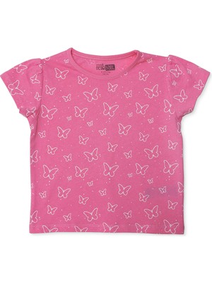 Hellobaby Kız Bebek Tshirt Süprem Bisiklet Yaka Kısa Kol