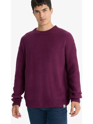 DeFacto Oversize Geniş Kalıp Bisiklet Yaka Triko Kazak B9718AX25WN