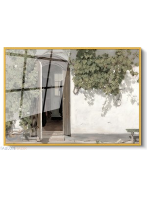 Tablonhazır Çerçeveli Yatay Cam Tablo Salon Duvar Tablosu Yatay Cam Koyevi Yeni Ev Hediyesi Ofis Tablosu